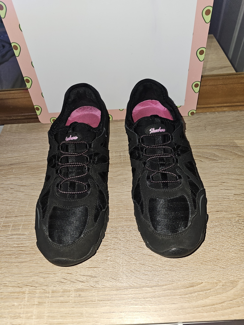 Skechers Women’s Black and Pink Athletic Sneakers